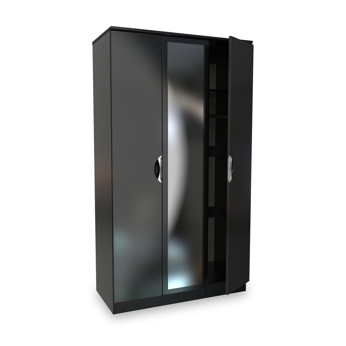 Beckett Gloss 3 Door Mirror Wardrobe