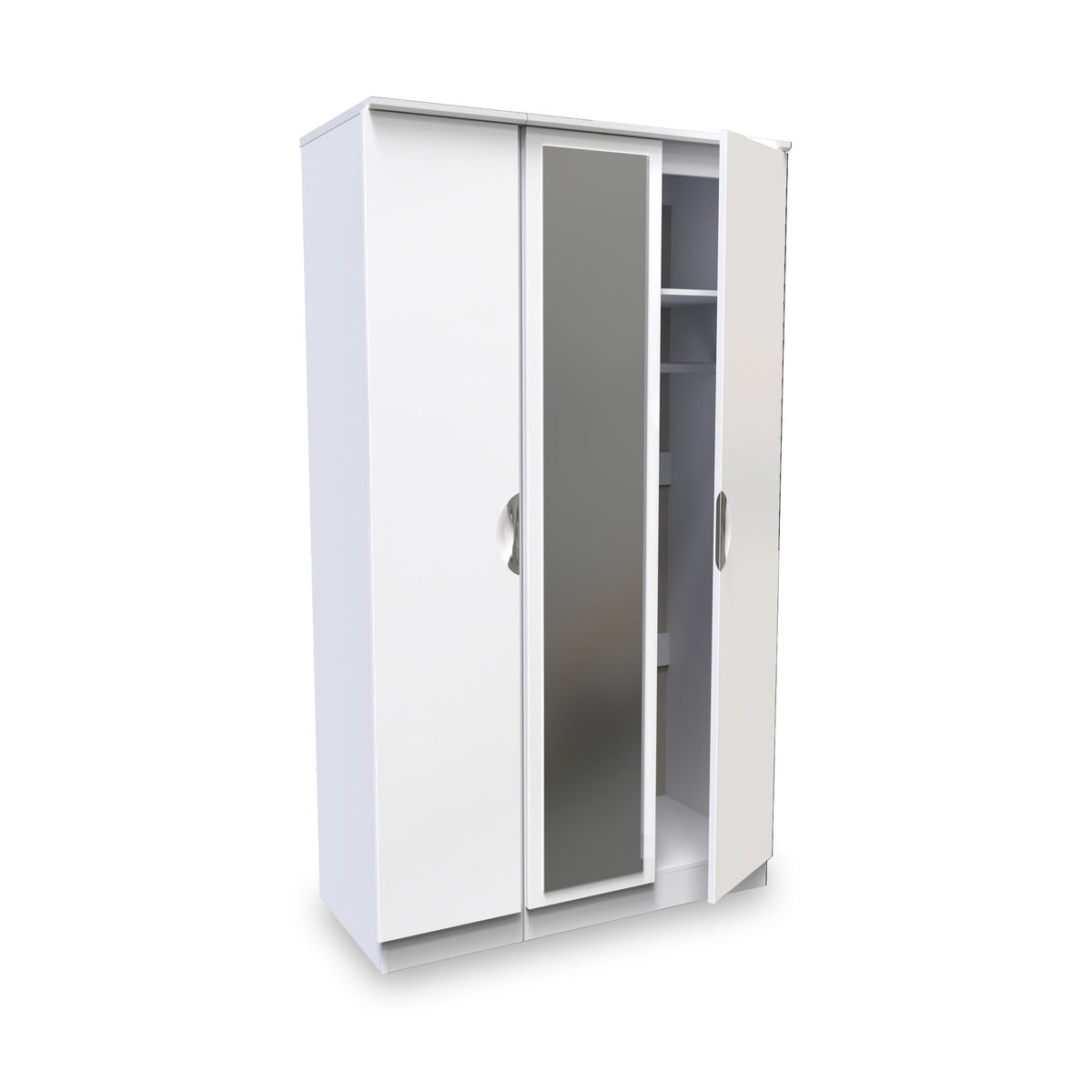 Beckett Gloss 3 Door Mirror Wardrobe