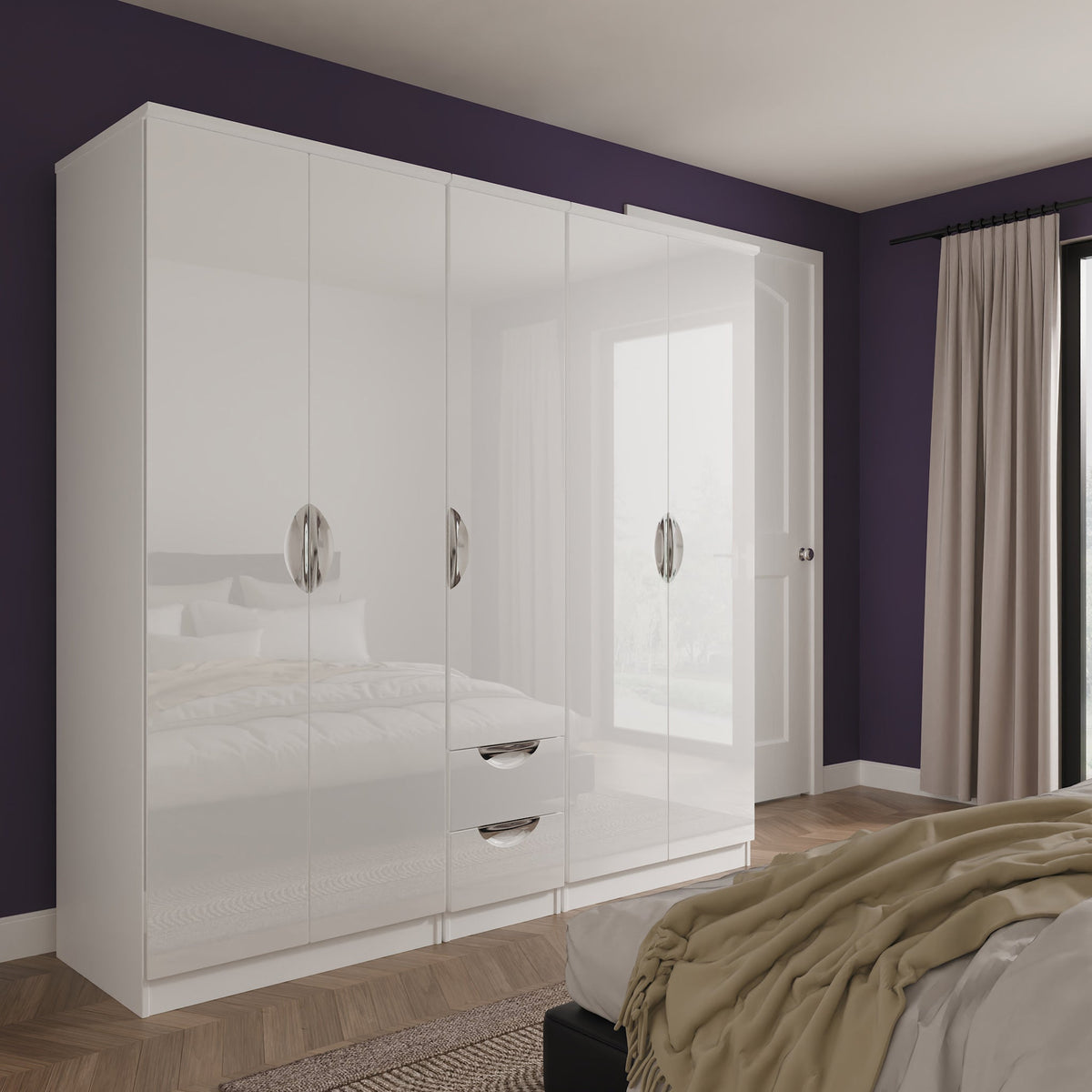 Beckett 5 Door 2 Drawer Wardrobe