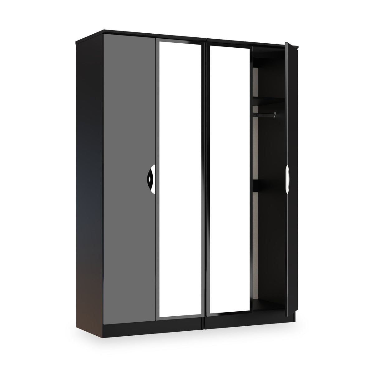 Beckett 4 Door Mirrored Wardrobe