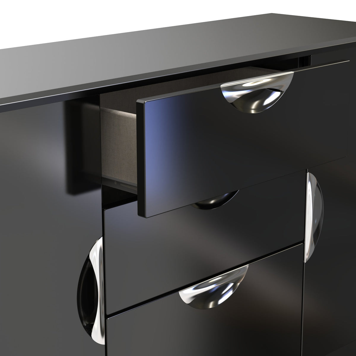 Beckett Gloss 2 Door 3 Drawer Sideboard