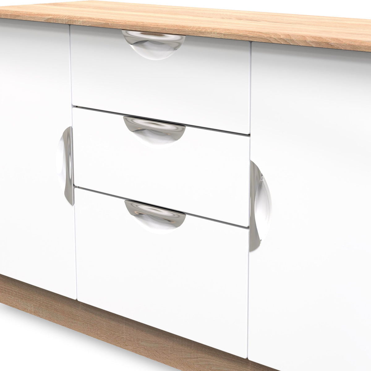 Beckett Gloss 2 Door 3 Drawer Sideboard
