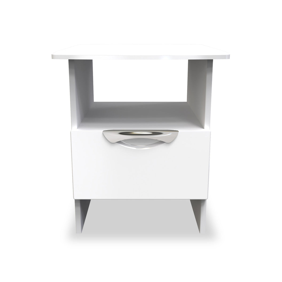 Beckett Gloss 1 Drawer with Open Shelf Lamp Table