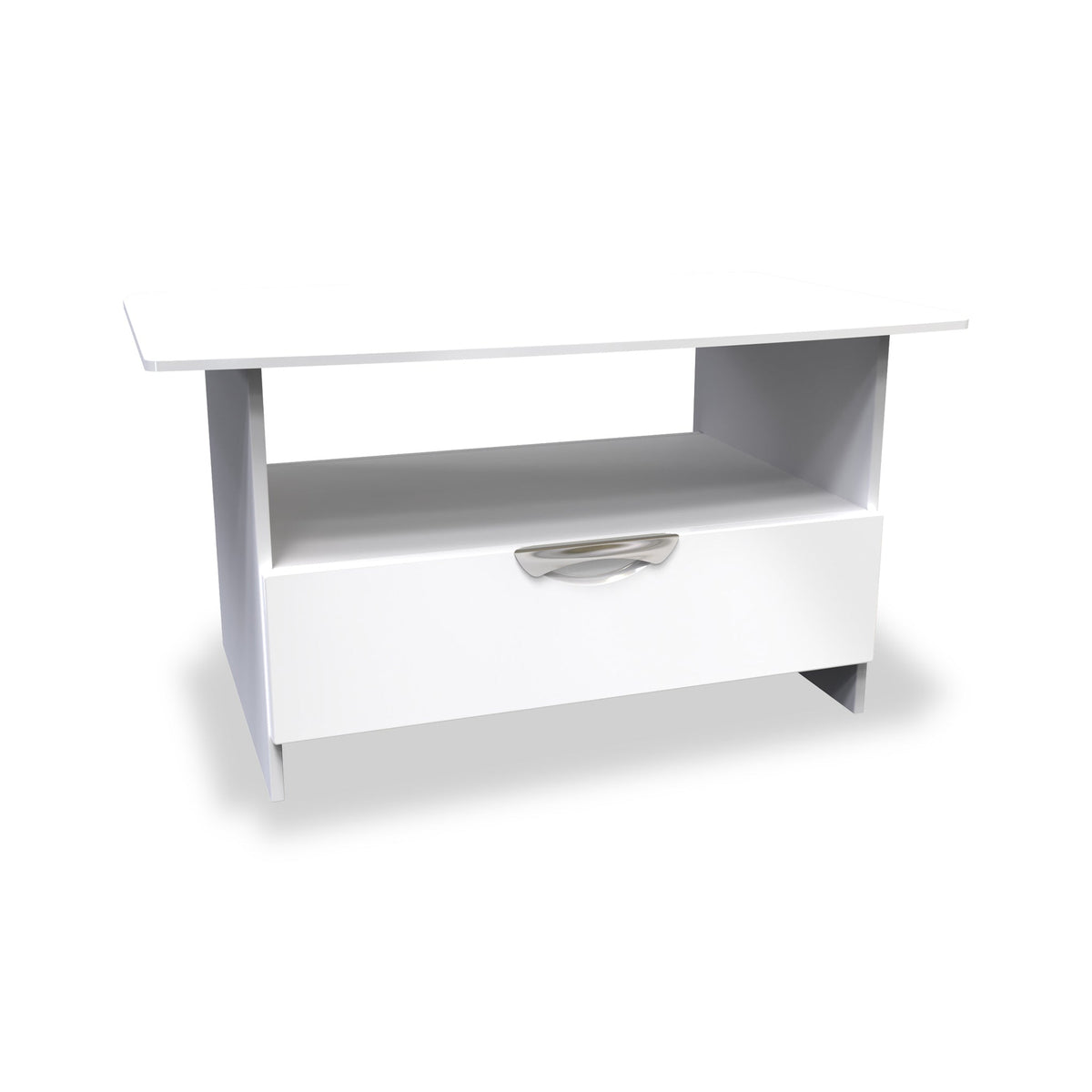 Beckett Gloss 1 Drawer with Open Shelf Coffee Table