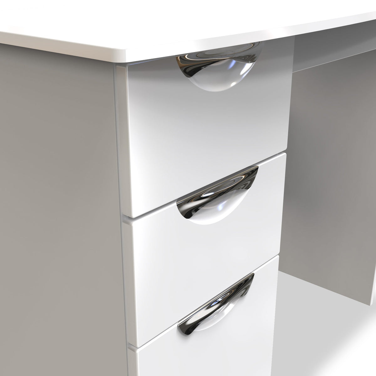 Beckett Gloss Dressing Table with Stool