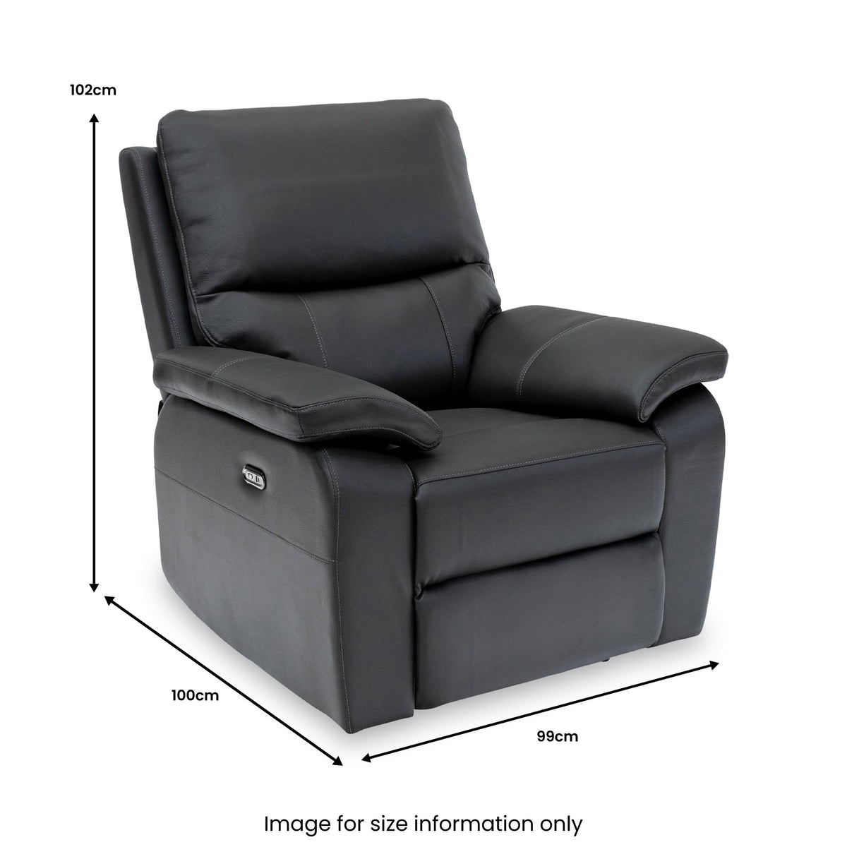 Oxley Leather Power Recliner Armchair