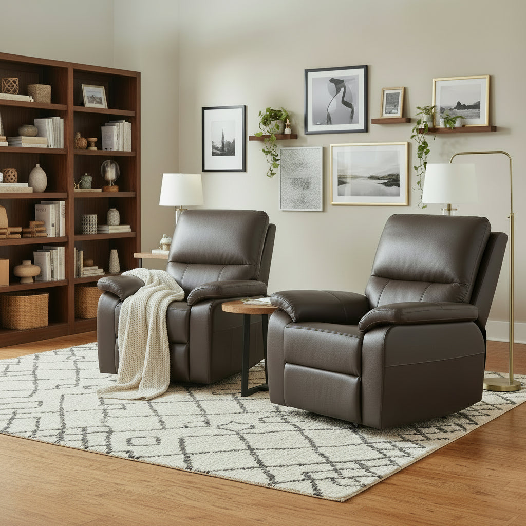Oxley Leather Power Recliner Armchair