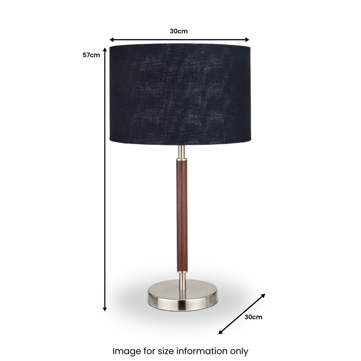 Gianni Brushed Silver Table Lamp