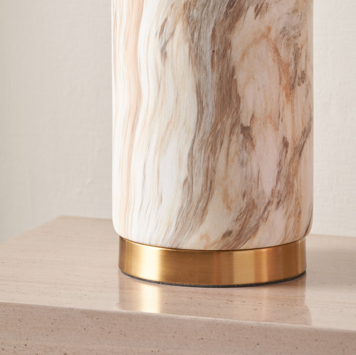 Carrara Stone Effect Ceramic Table Lamp