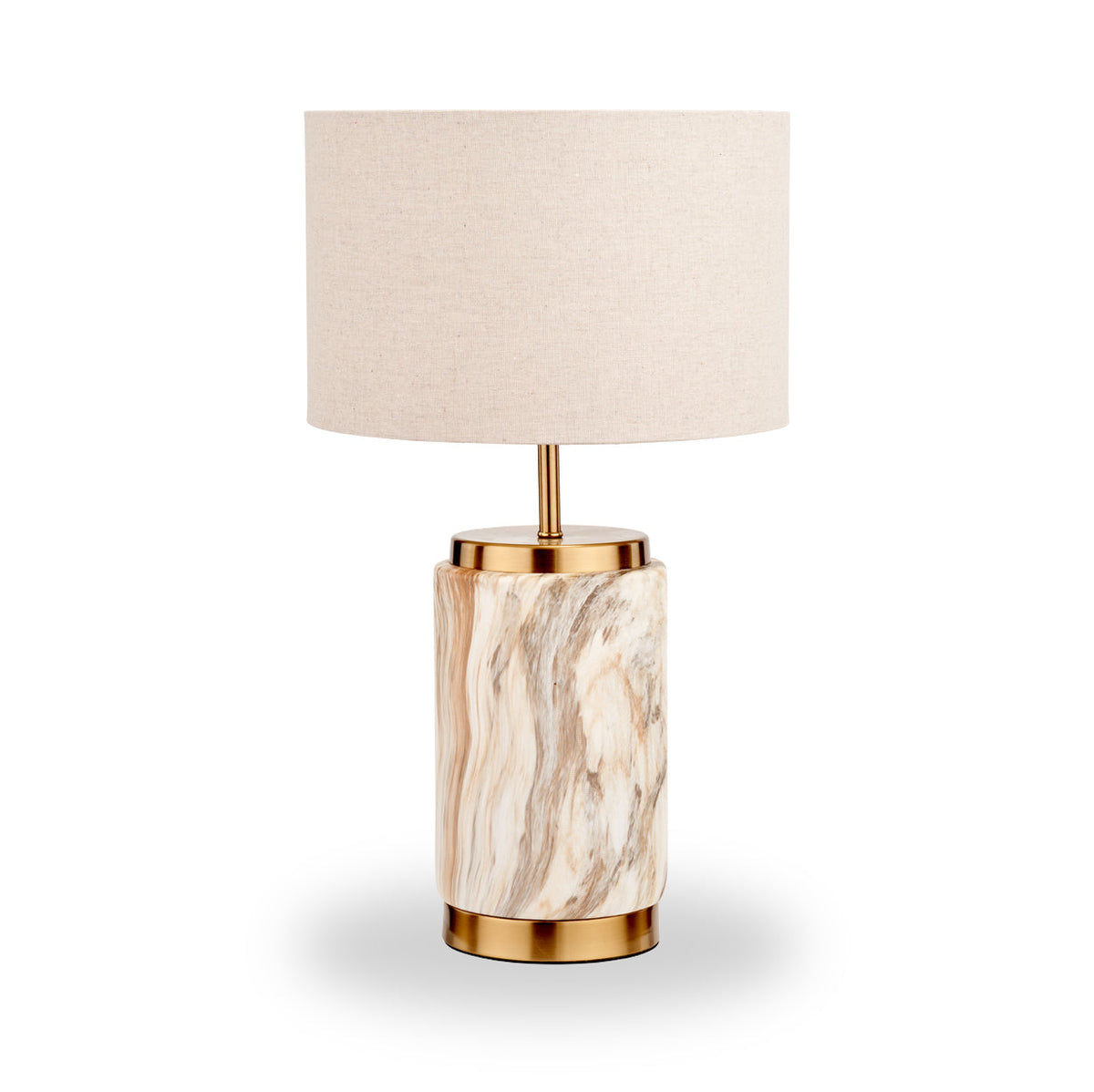 Carrara Stone Effect Ceramic Table Lamp