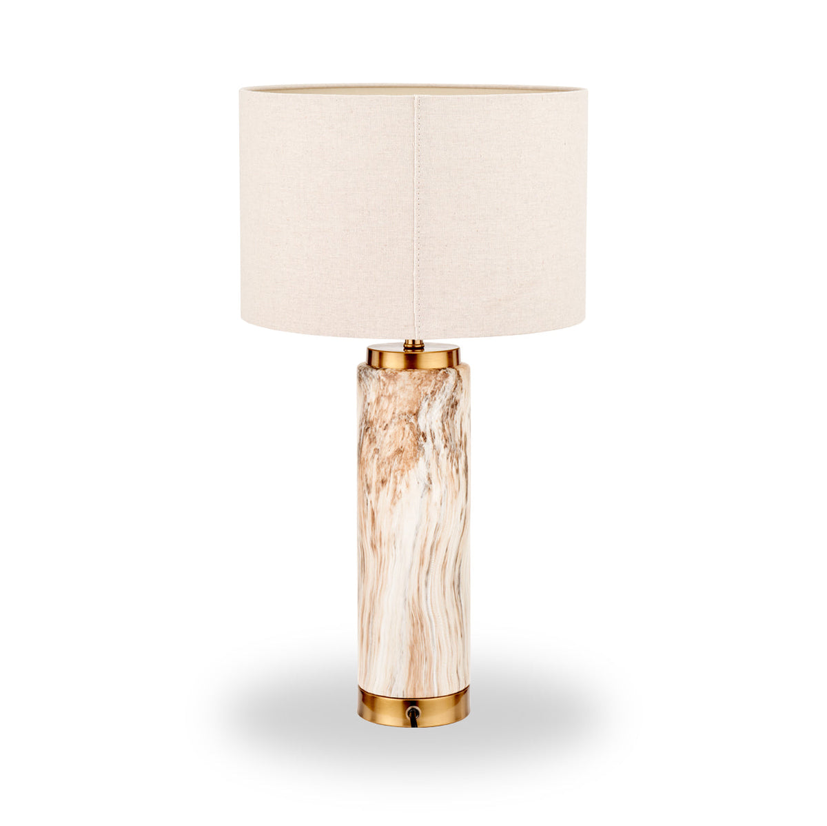 Carrara Stone Effect Ceramic Tall Table Lamp