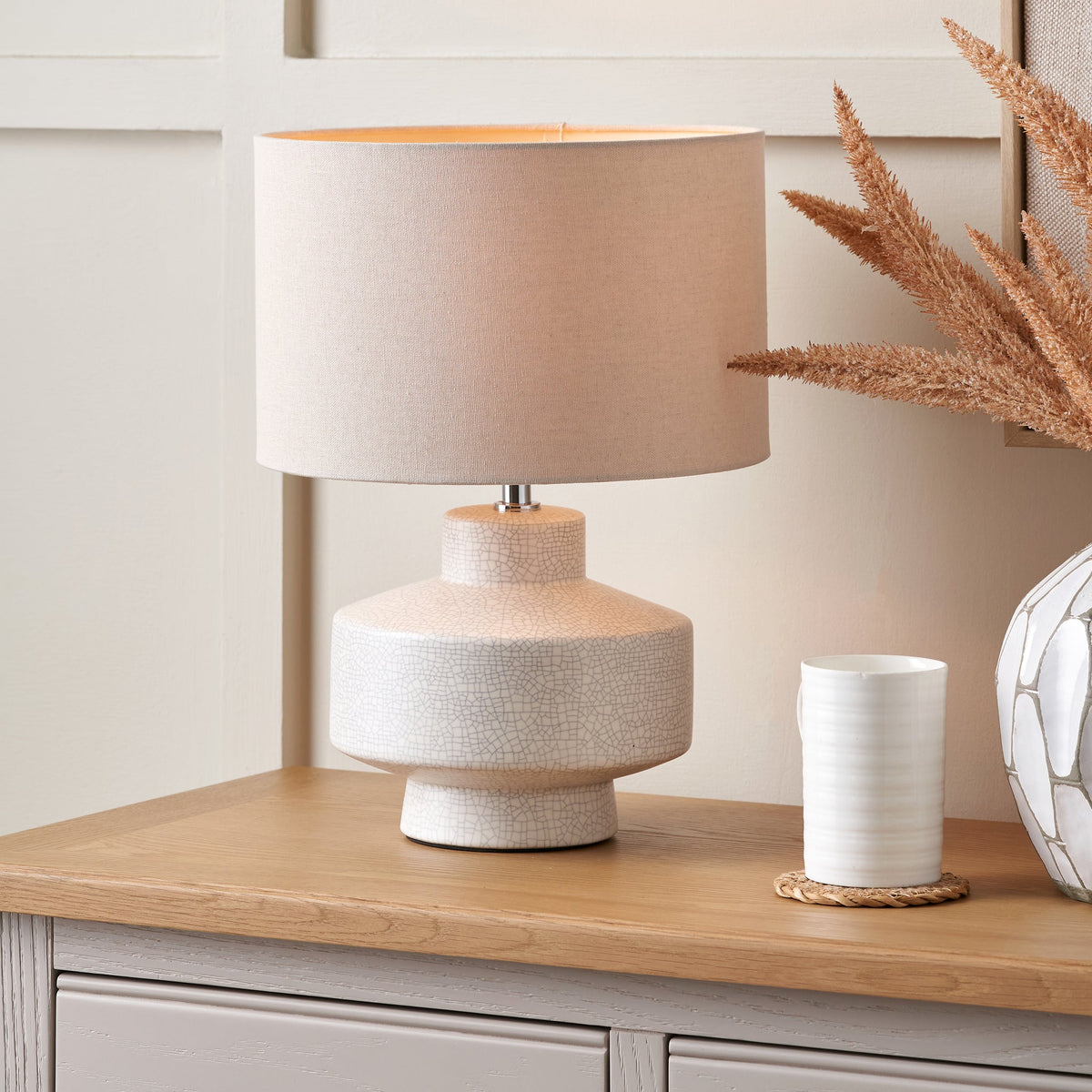 Elure Crackle Effect Table Lamp