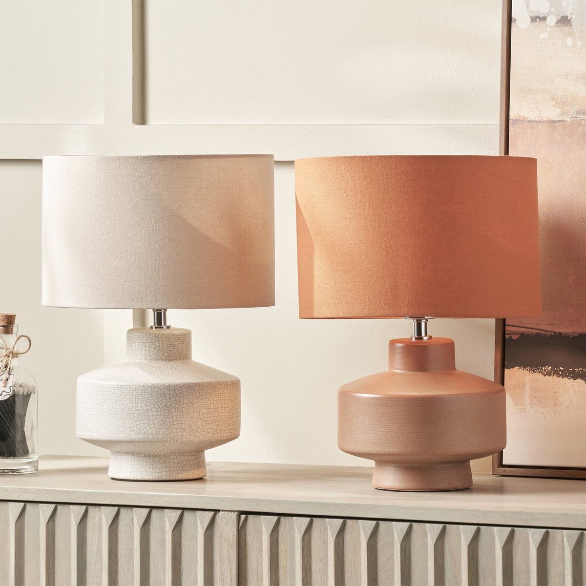 Elure Crackle Effect Table Lamp