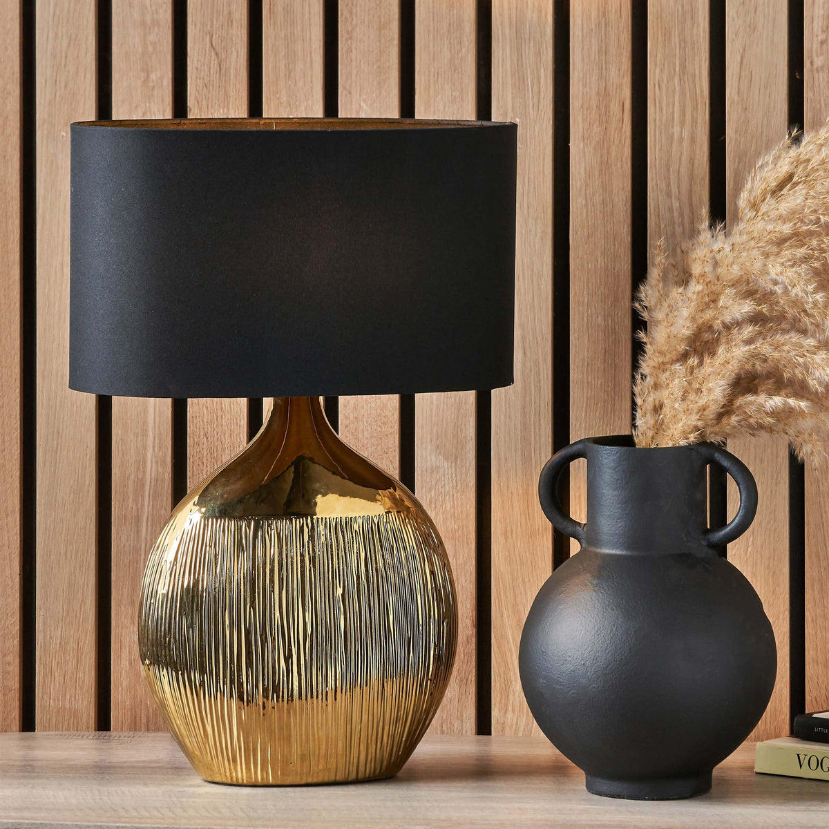 Gemini Etched Ceramic Table Lamp