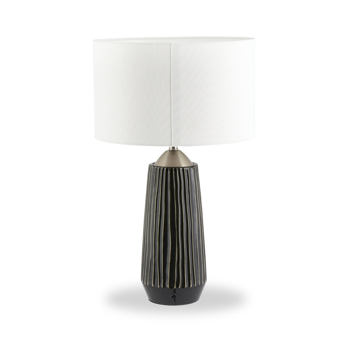 Artemis Textured Brushed Silver Tall Table Lamp