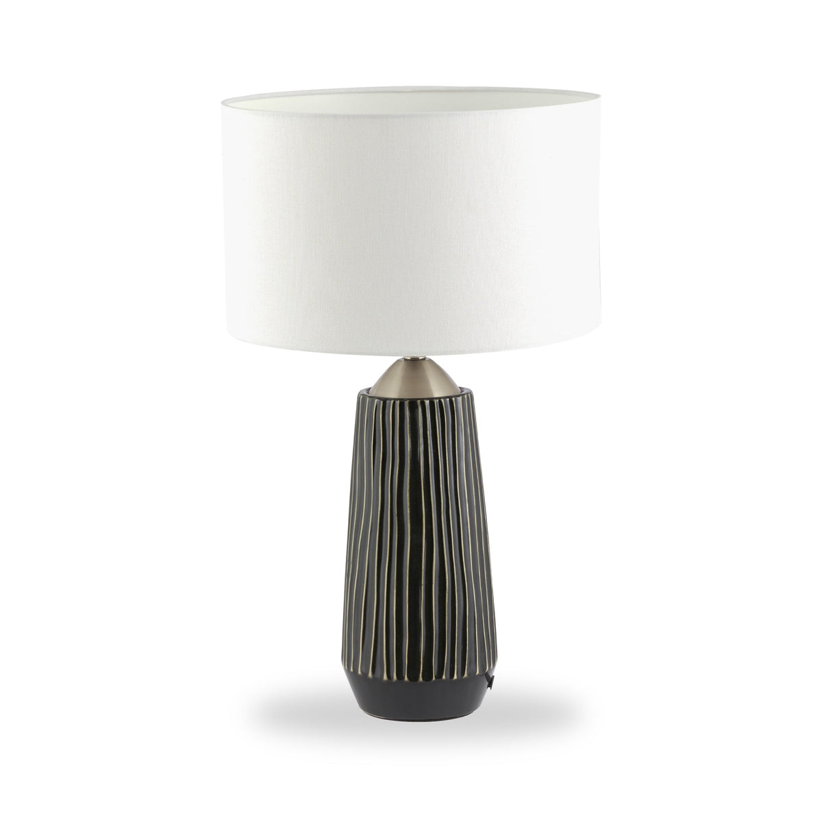 Artemis Textured Brushed Silver Tall Table Lamp