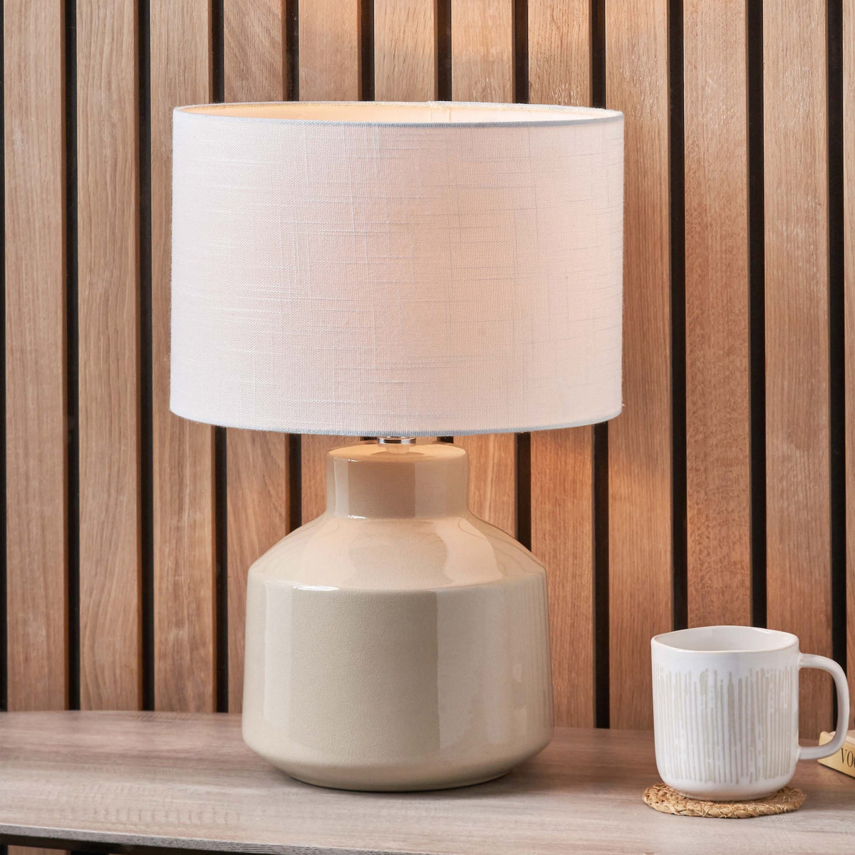 Nora Crackle Effect Table Lamp