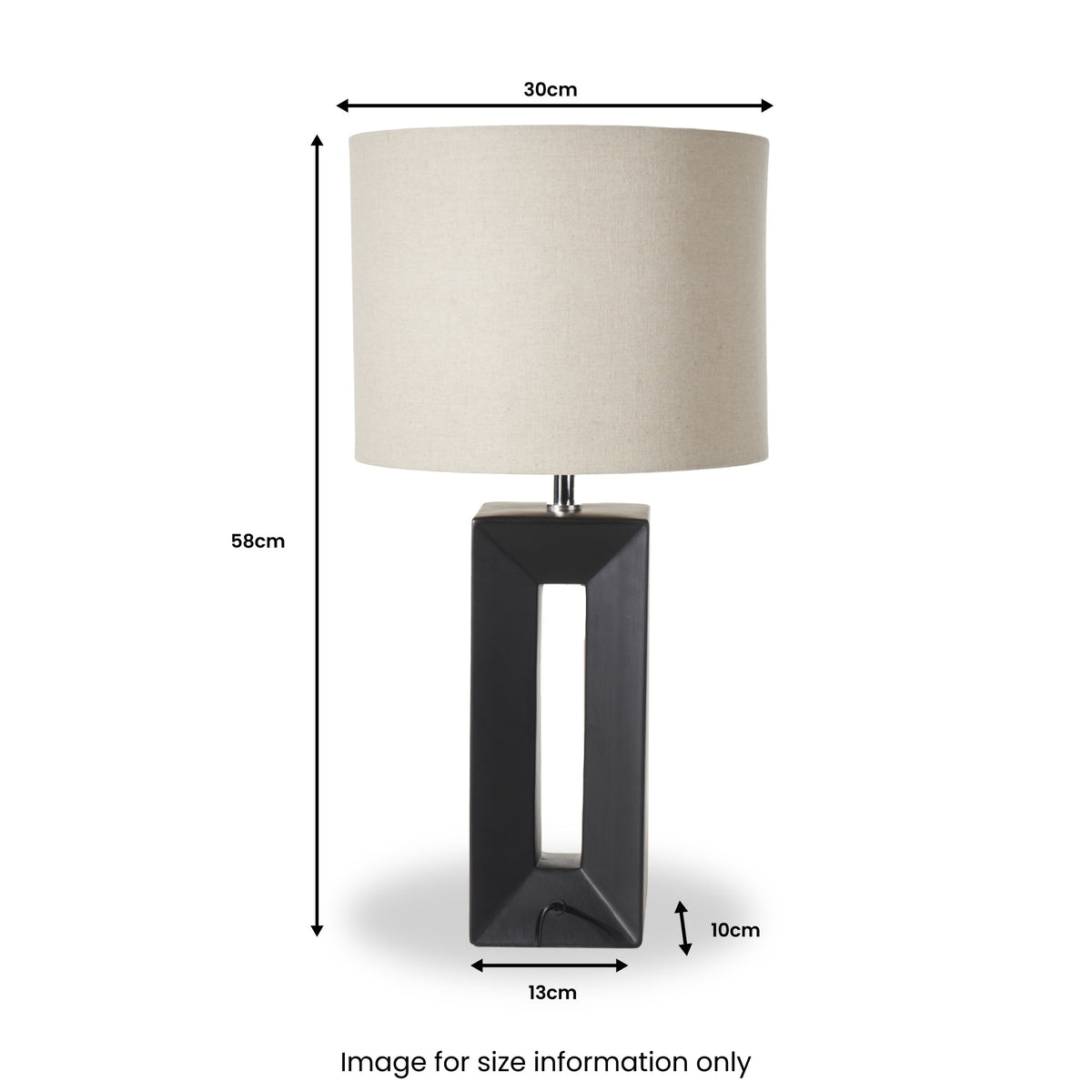 Block Ceramic Tall Table Lamp
