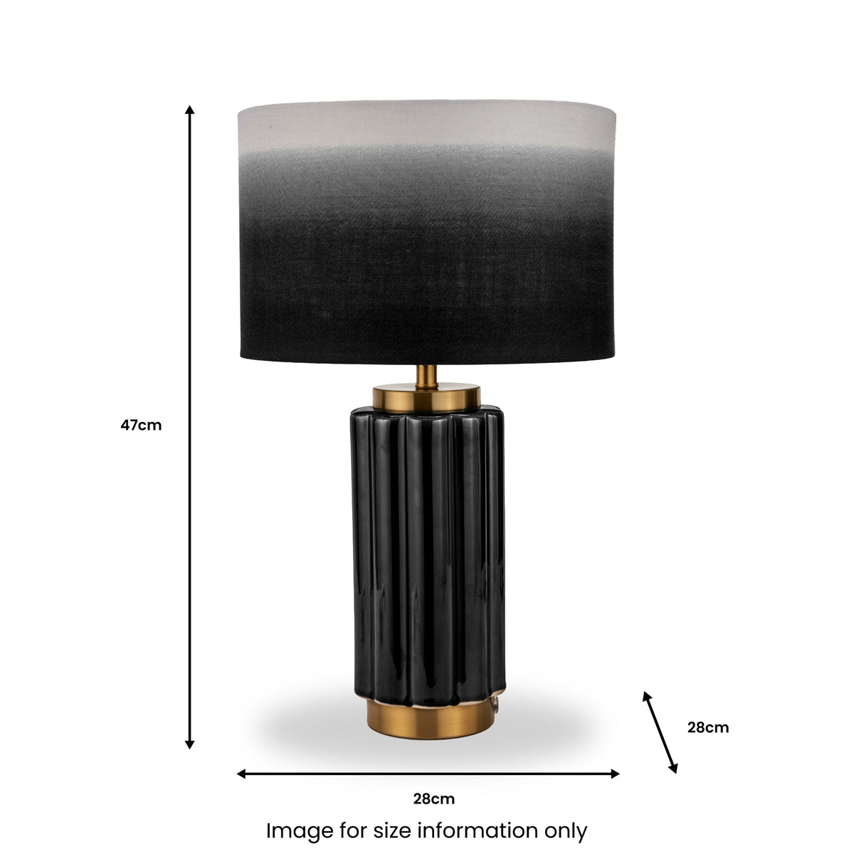 Lushan Scalloped Ceramic Table Lamp
