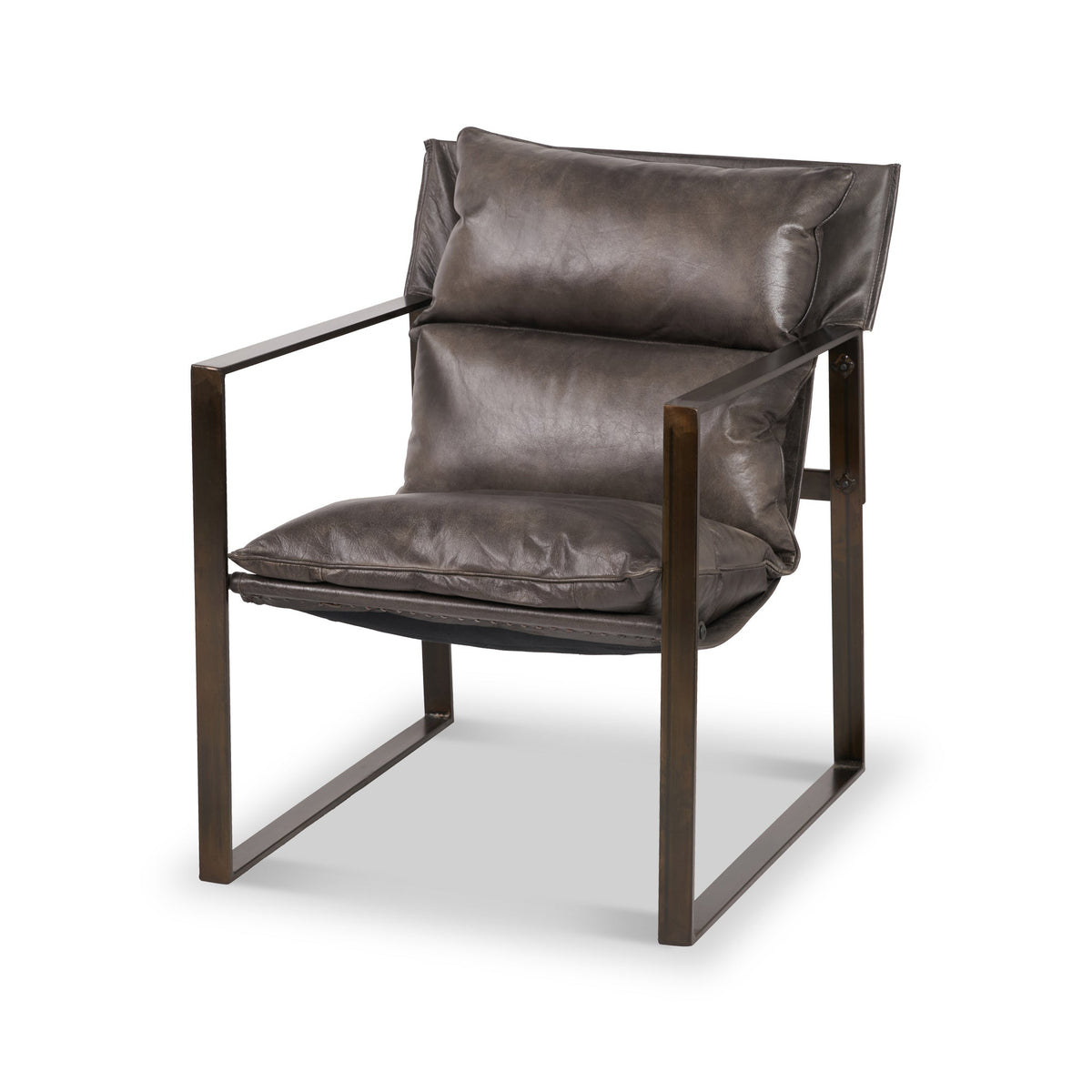 Nico Leather Accent Chair & Footstool