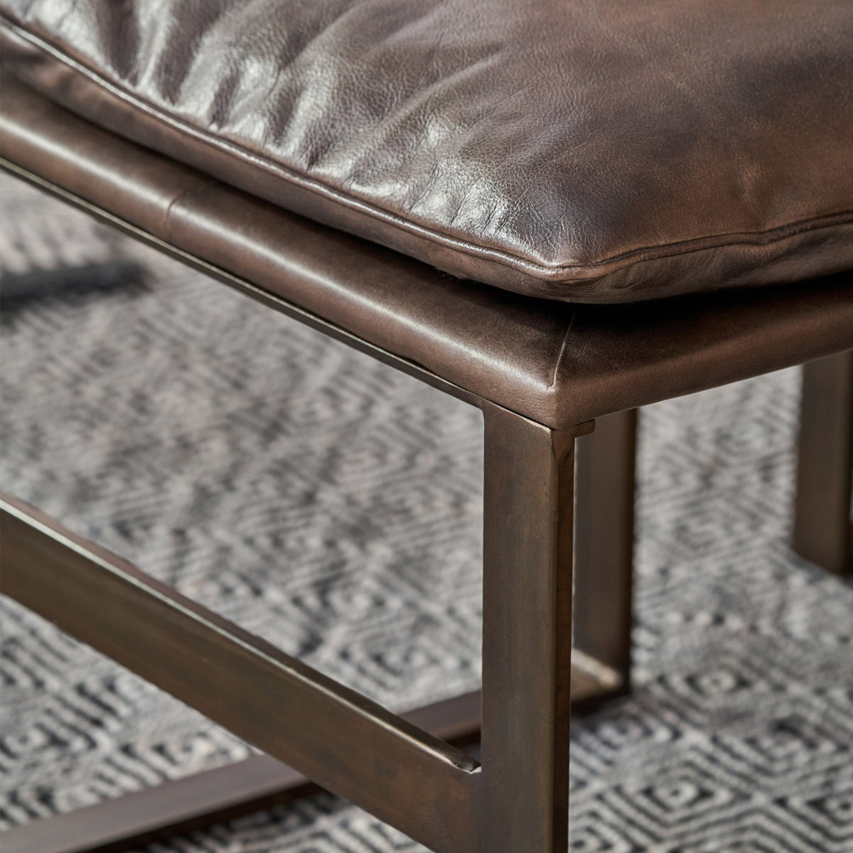 Nico Leather Accent Chair & Footstool