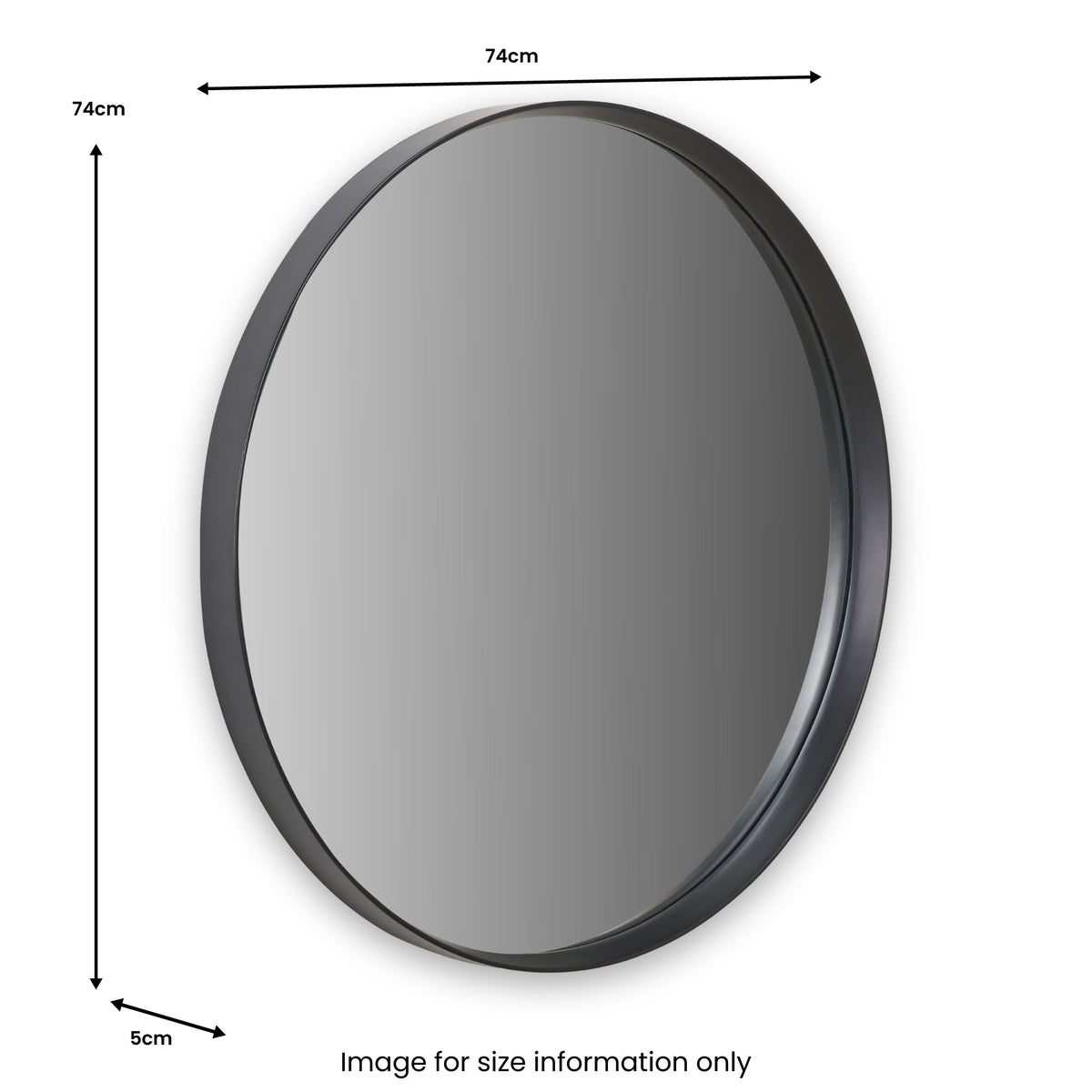 Aster Deep Edge Round Wall Mirror