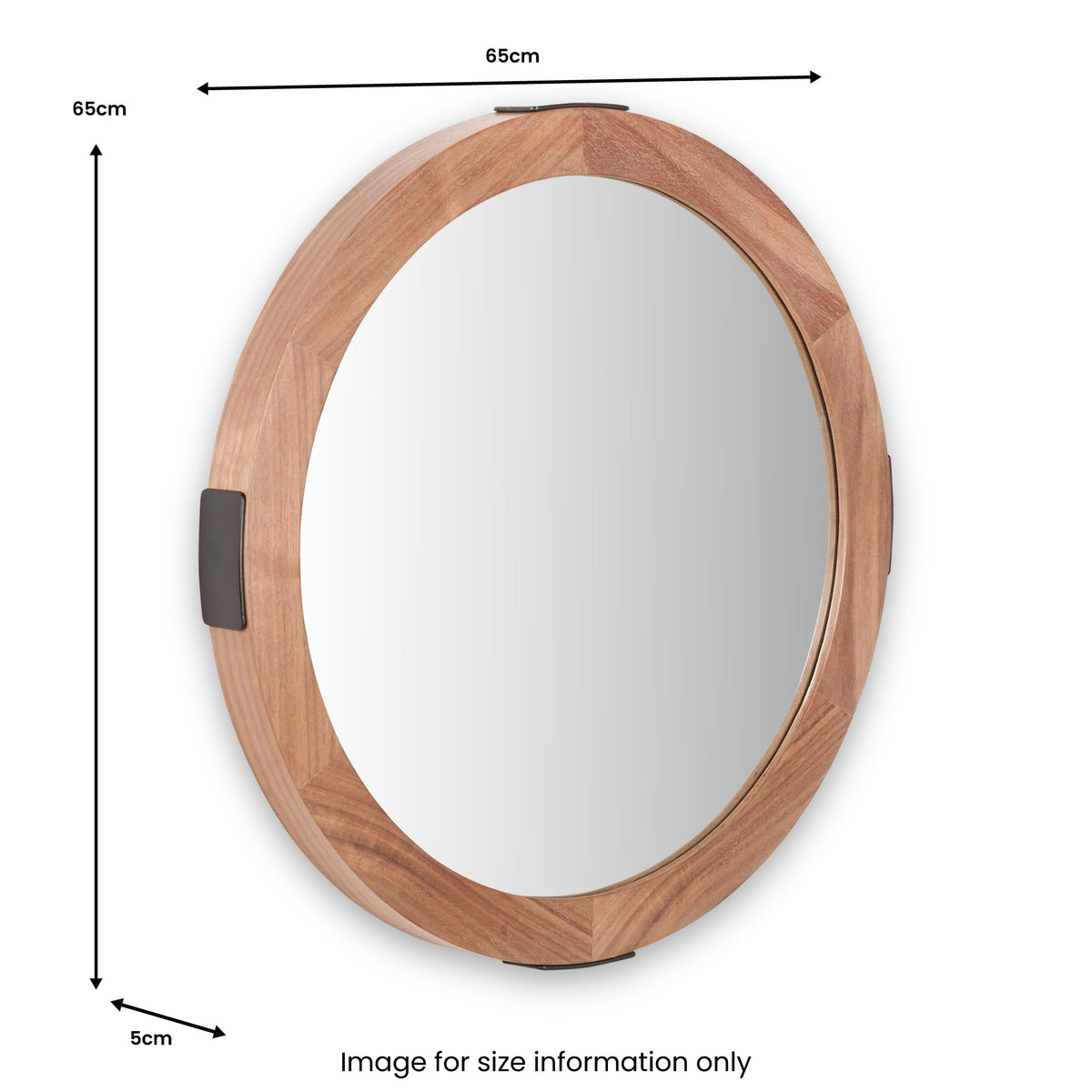 Elwood Walnut Wood Effect Wall Mirror