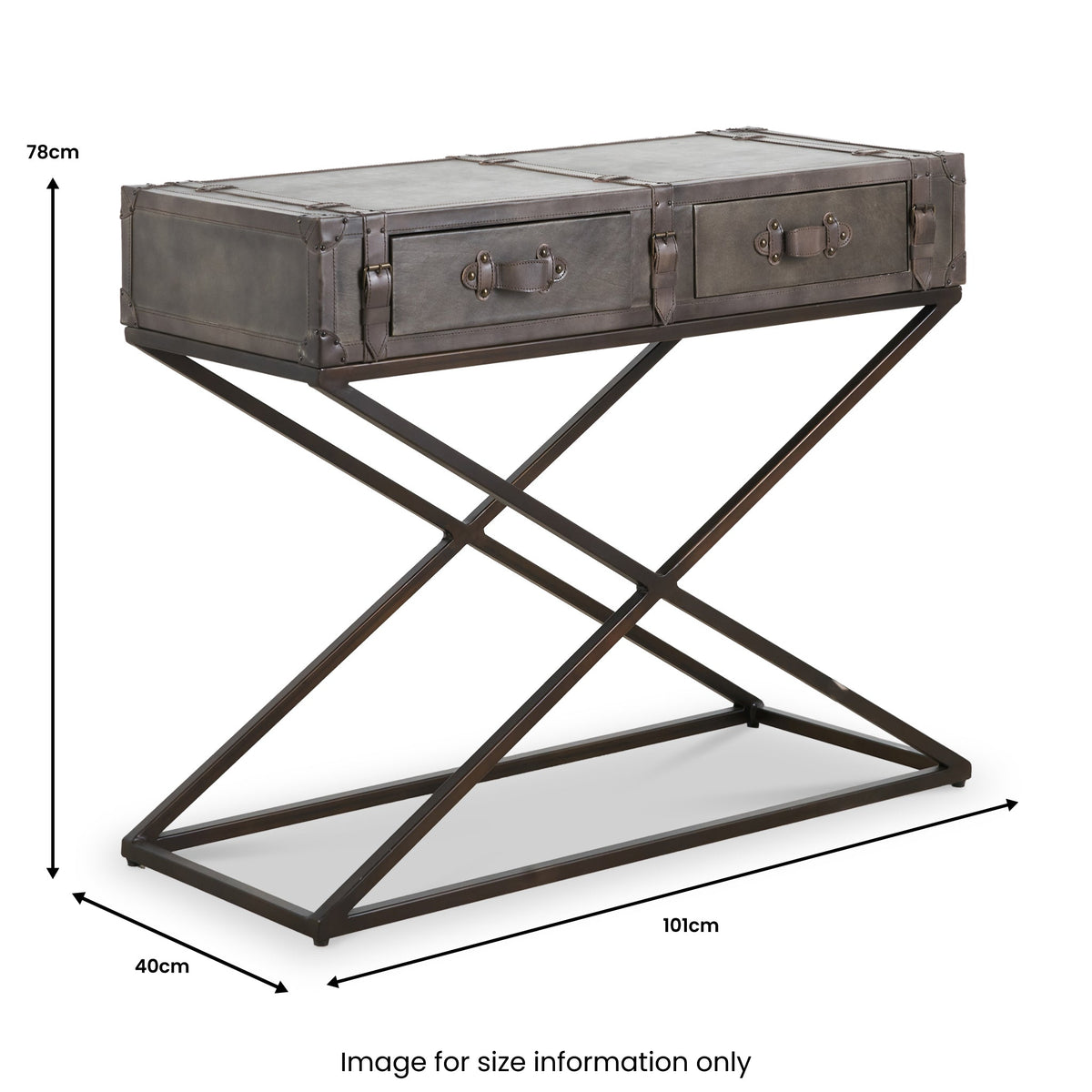 Adriano Leather Console Table
