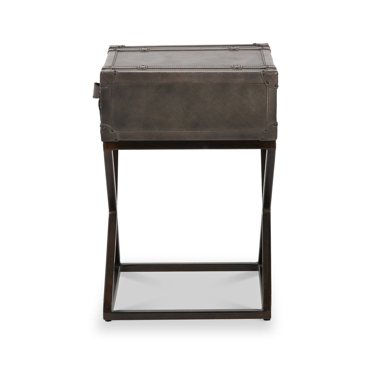 Adriano Leather Side Table