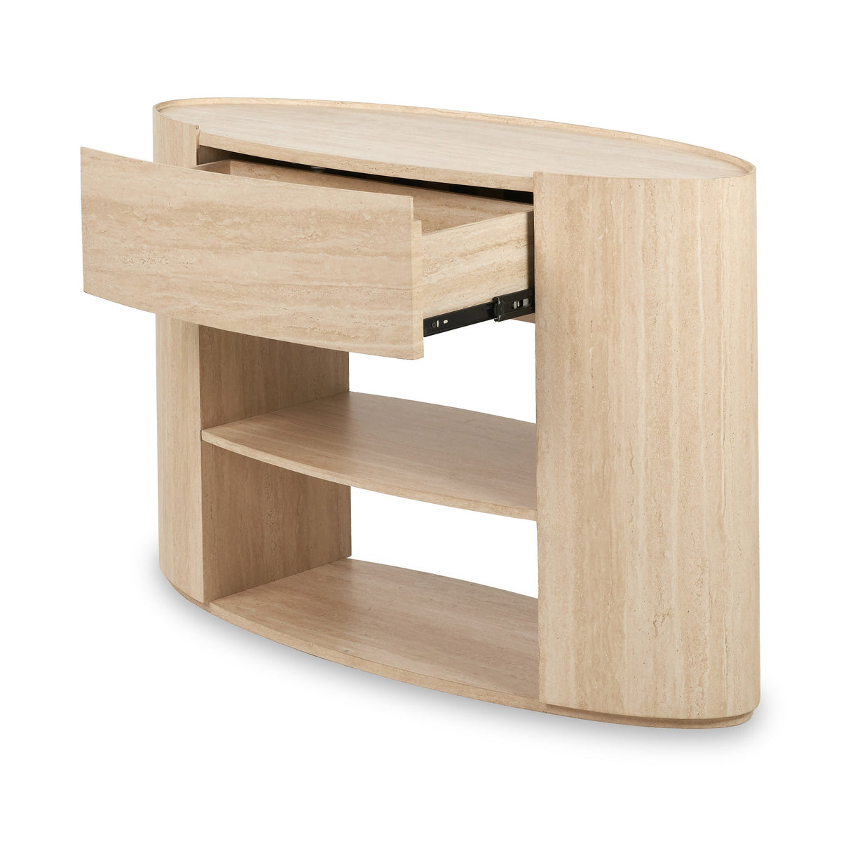 Tivoli Travertine Effect 1 Drawer Console Table