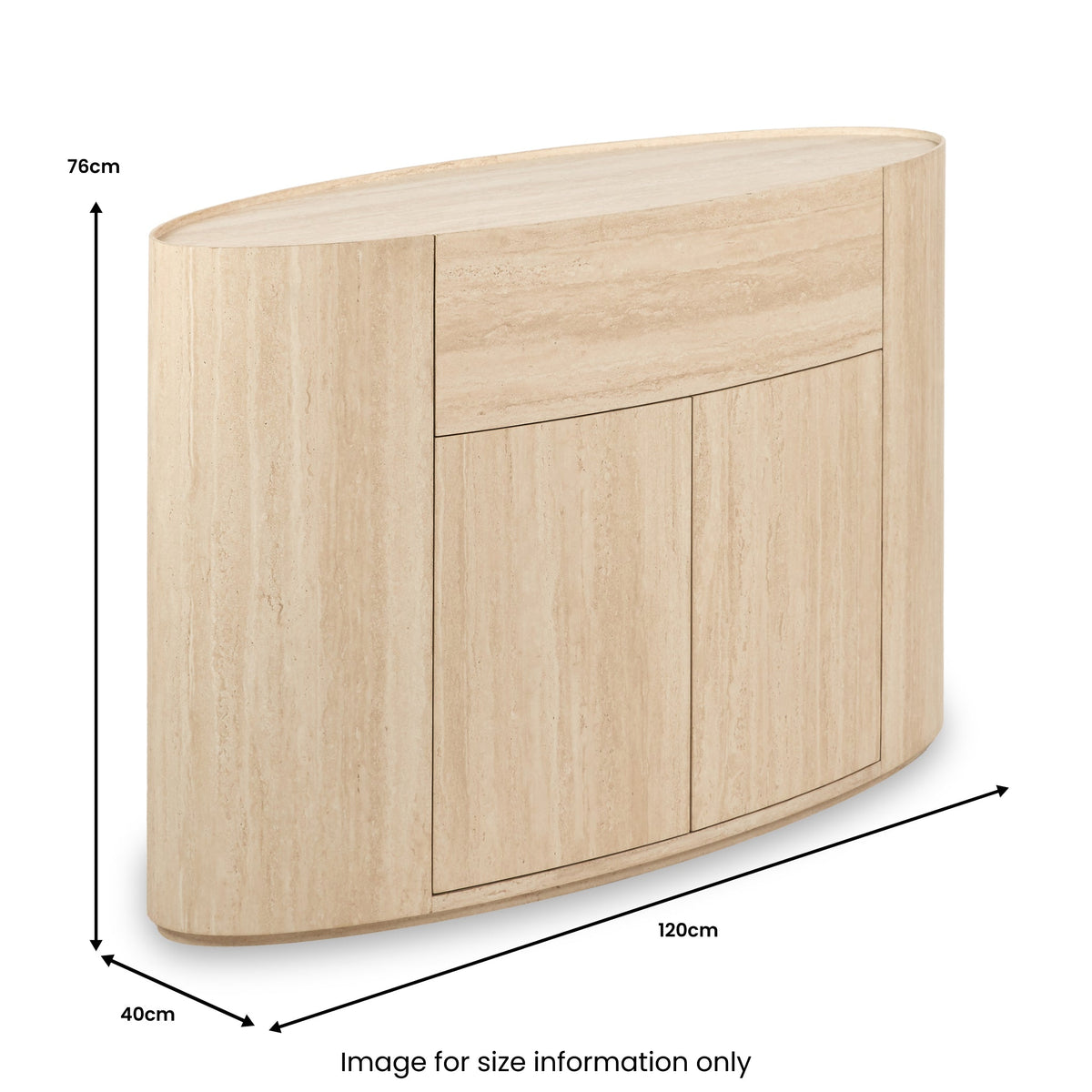Tivoli Travertine Effect Small Sideboard