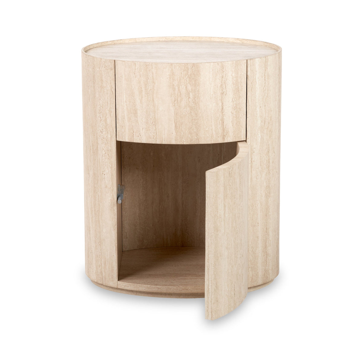 Tivoli Travertine Effect 1 Drawer Bedside Table
