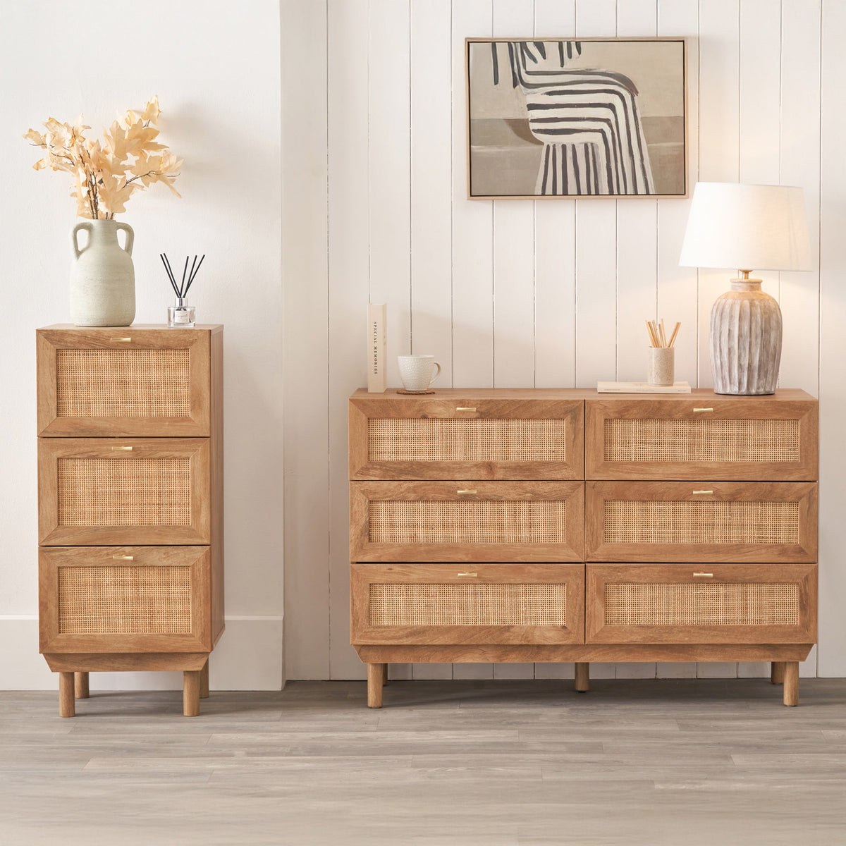 Henrik Natural Rattan 3 Drawer Chest