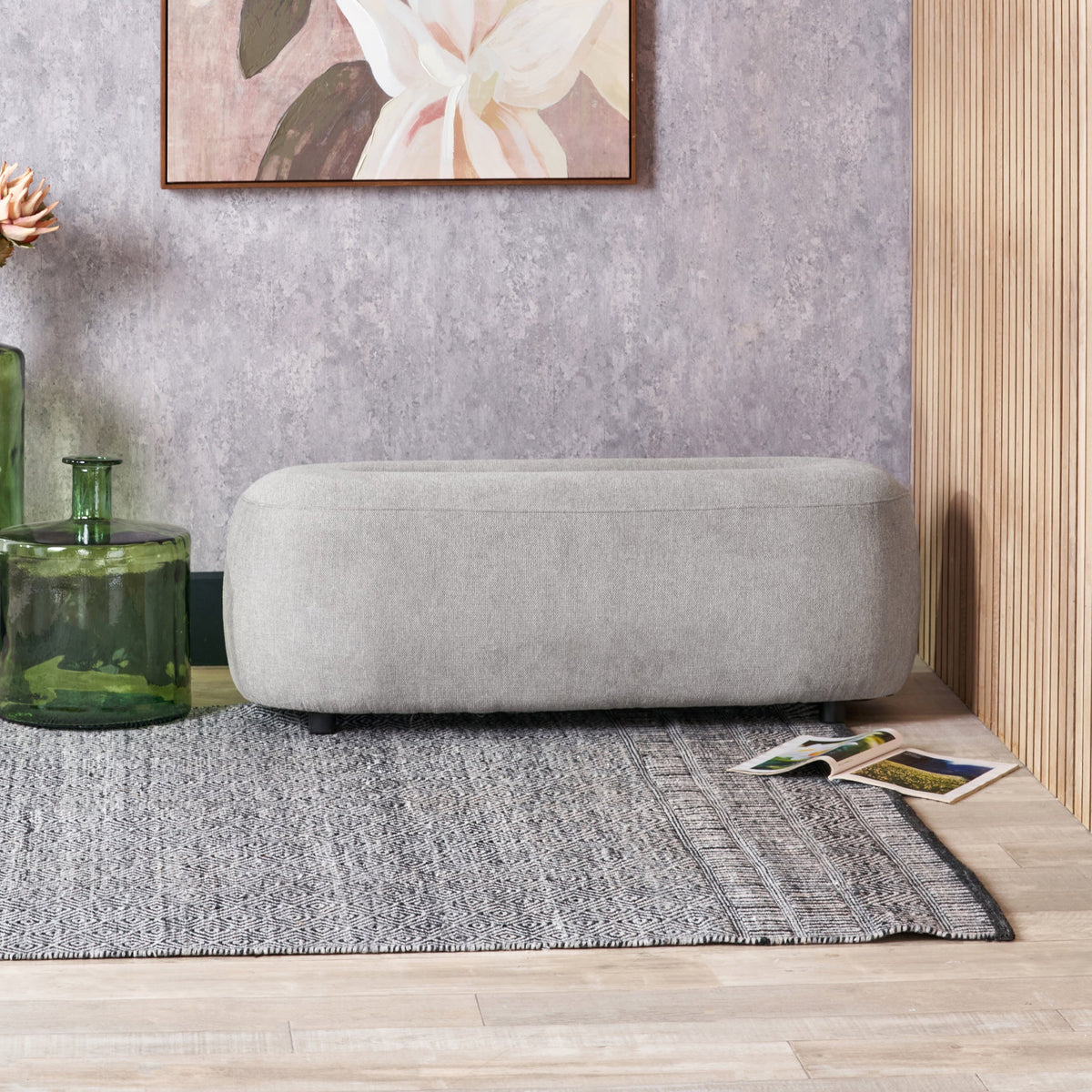 Carin Chenille Ottoman