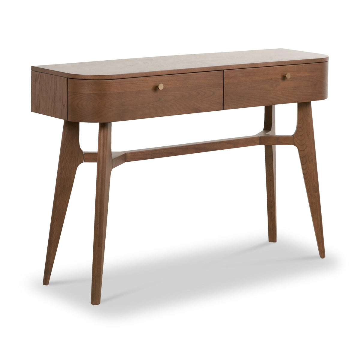 Elias Dark Ash 2 Drawer Console Table