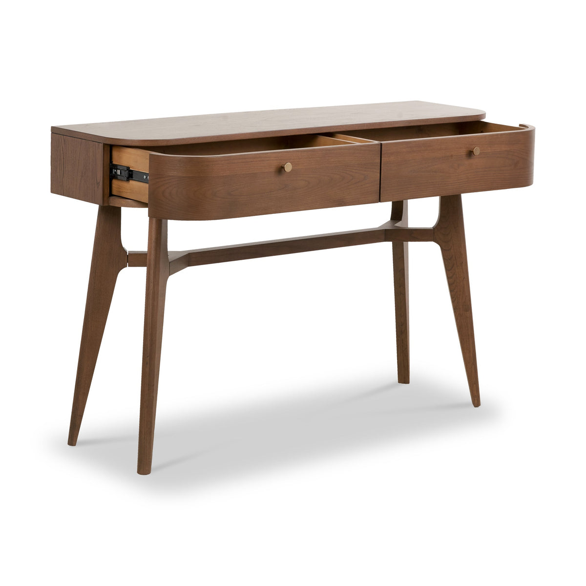Elias Dark Ash 2 Drawer Console Table