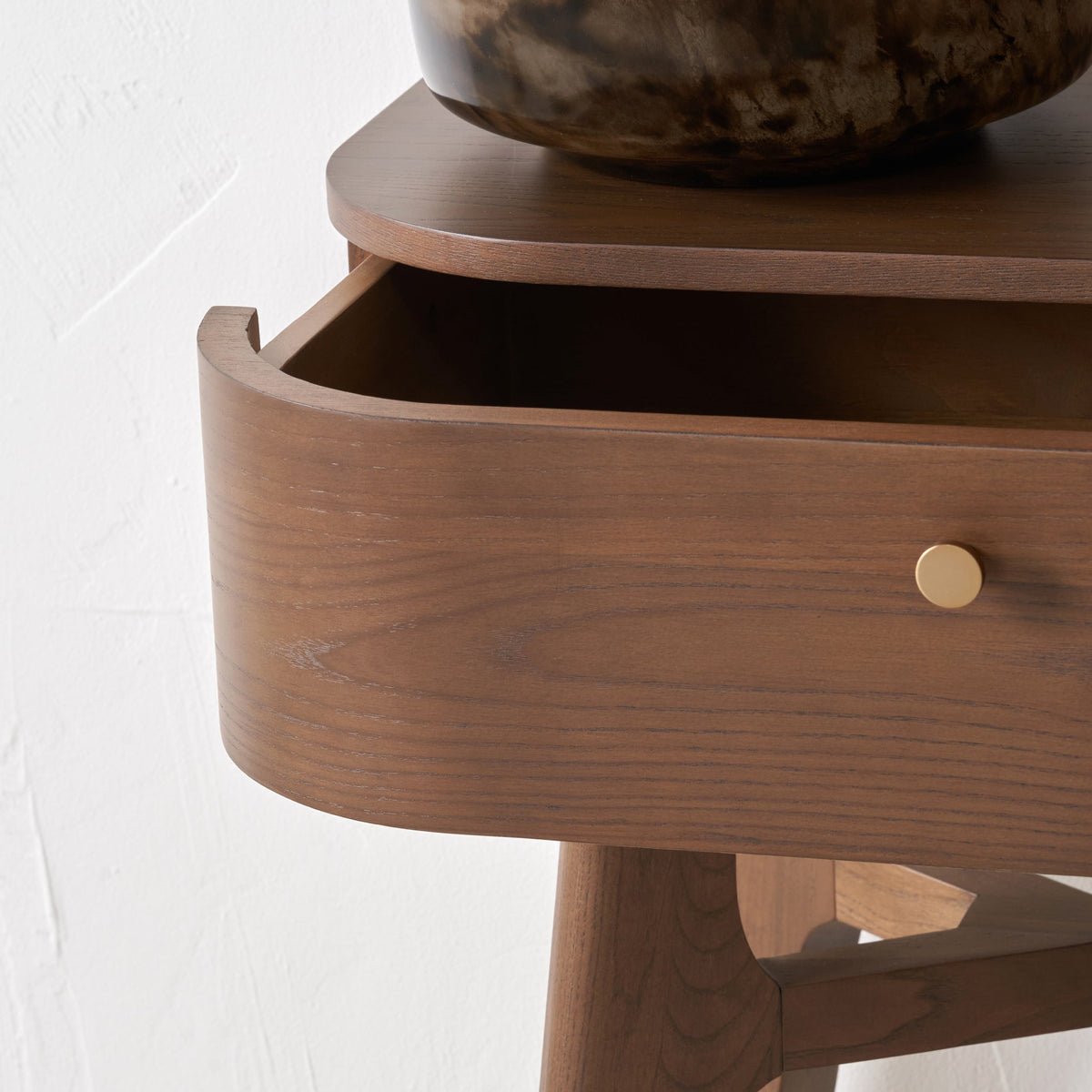 Elias Dark Ash 2 Drawer Console Table
