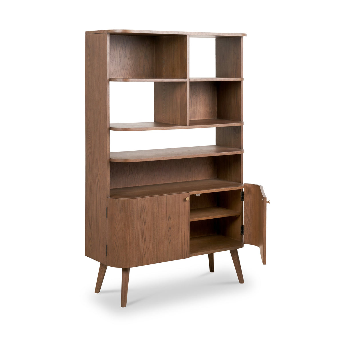 Elias Dark Ash 2 Door Shelving Unit