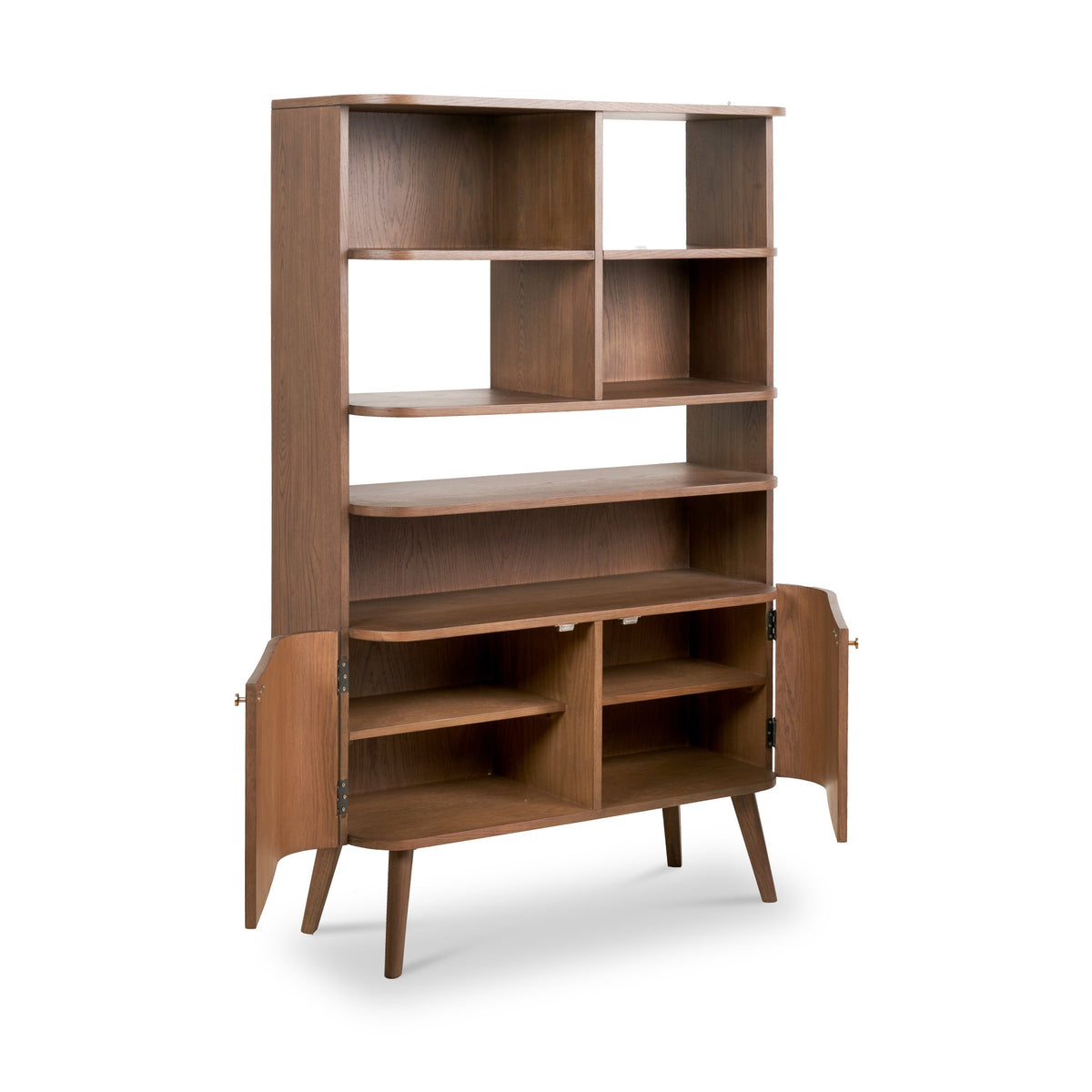 Elias Dark Ash 2 Door Shelving Unit