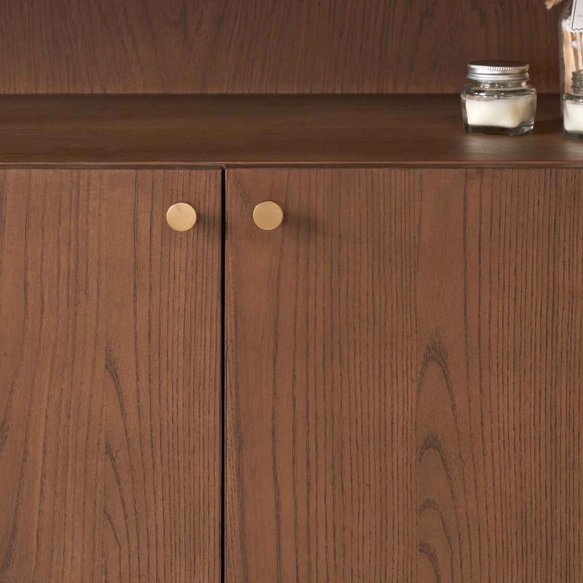 Elias Dark Ash 2 Door Shelving Unit