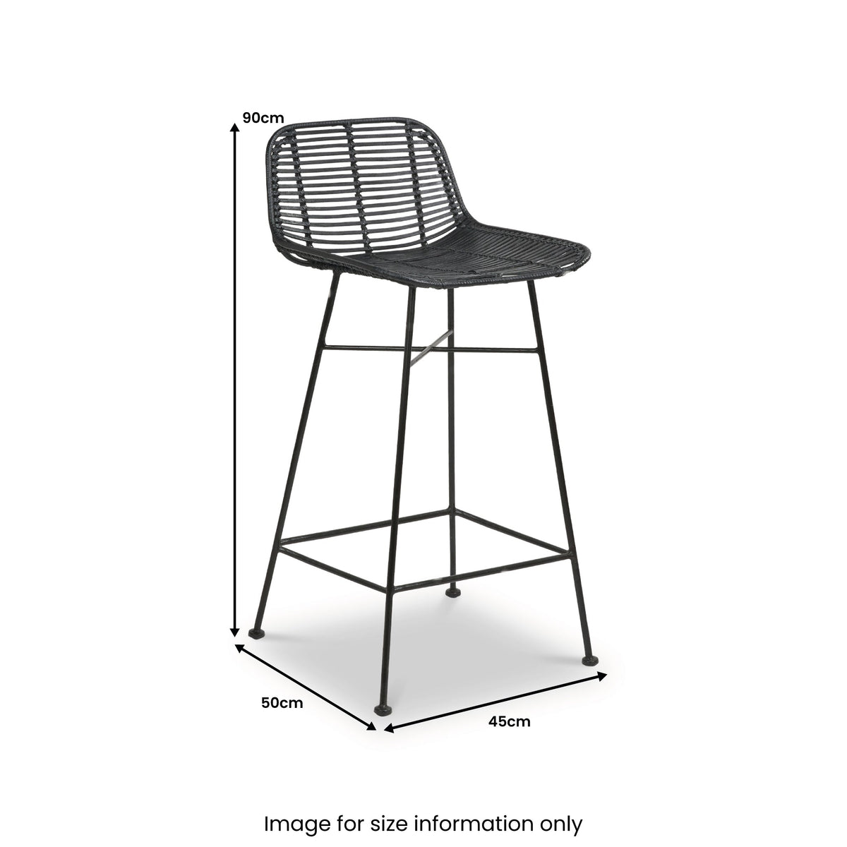 Rattan Core Bar Stool