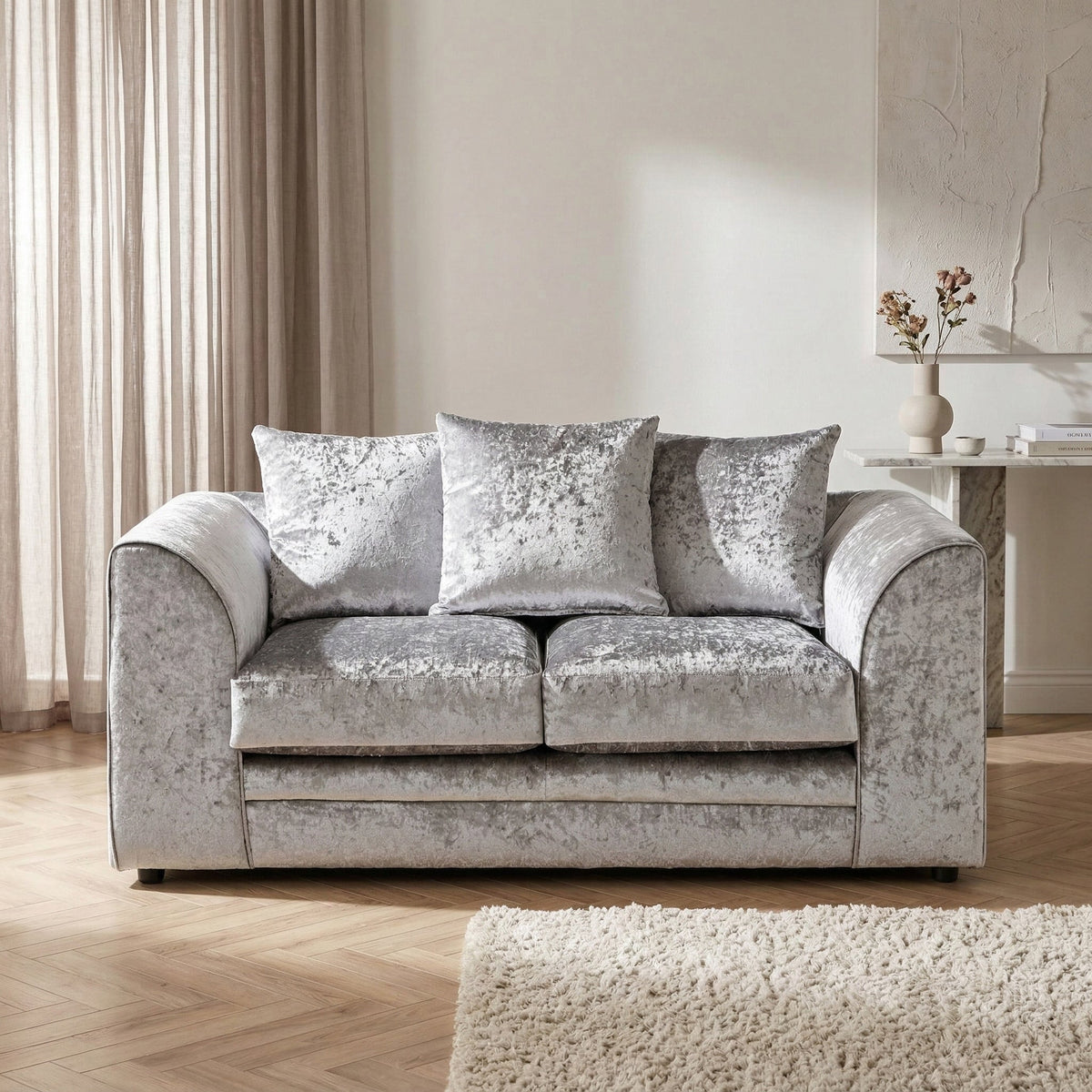 Tamara Crushed Velvet 2 Seater Sofa