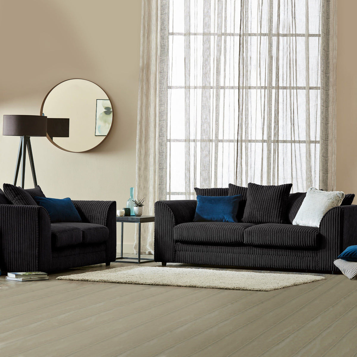 Bletchley Jumbo Cord 3 Seater Sofa