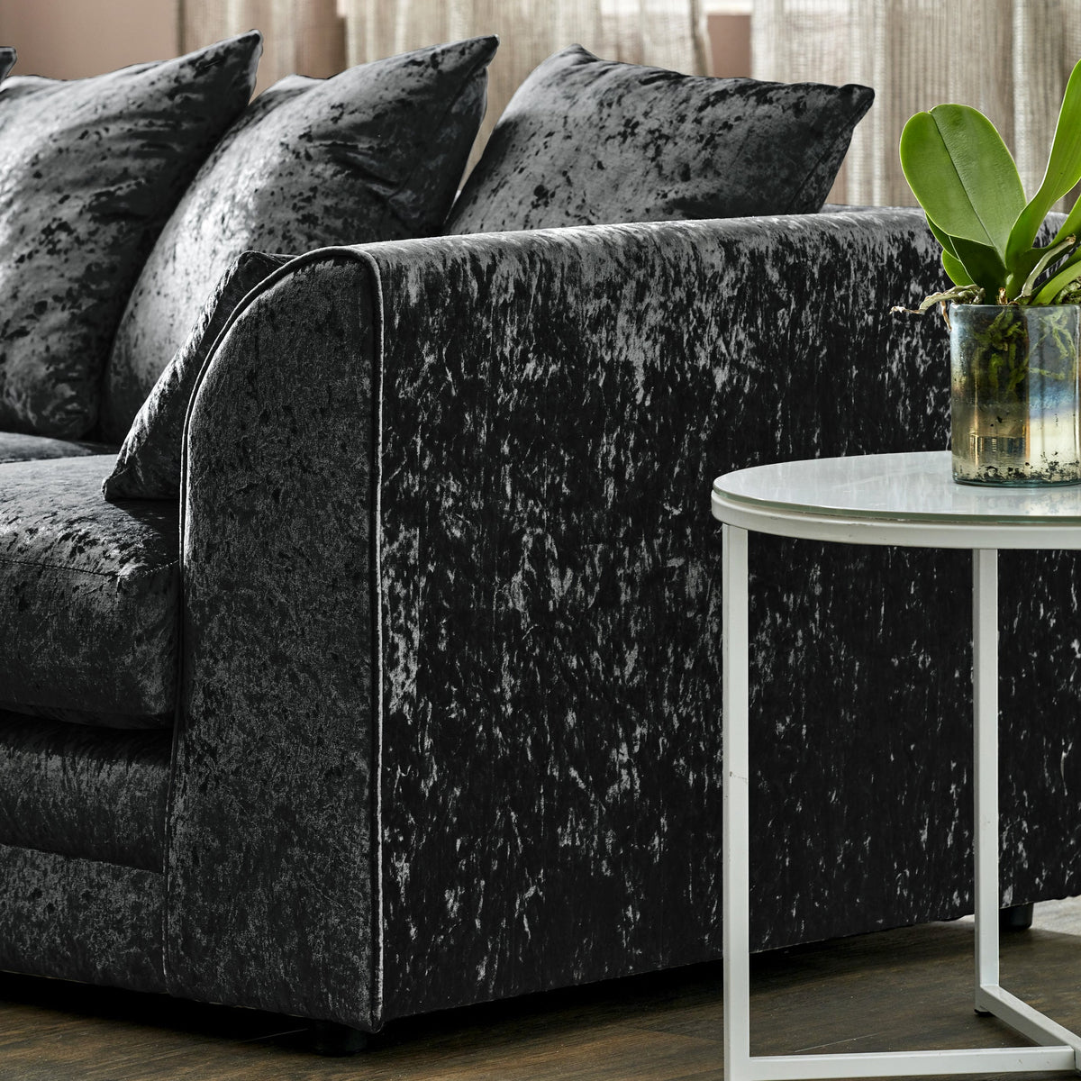 Tamara Crushed Velvet 3 Seater Sofa