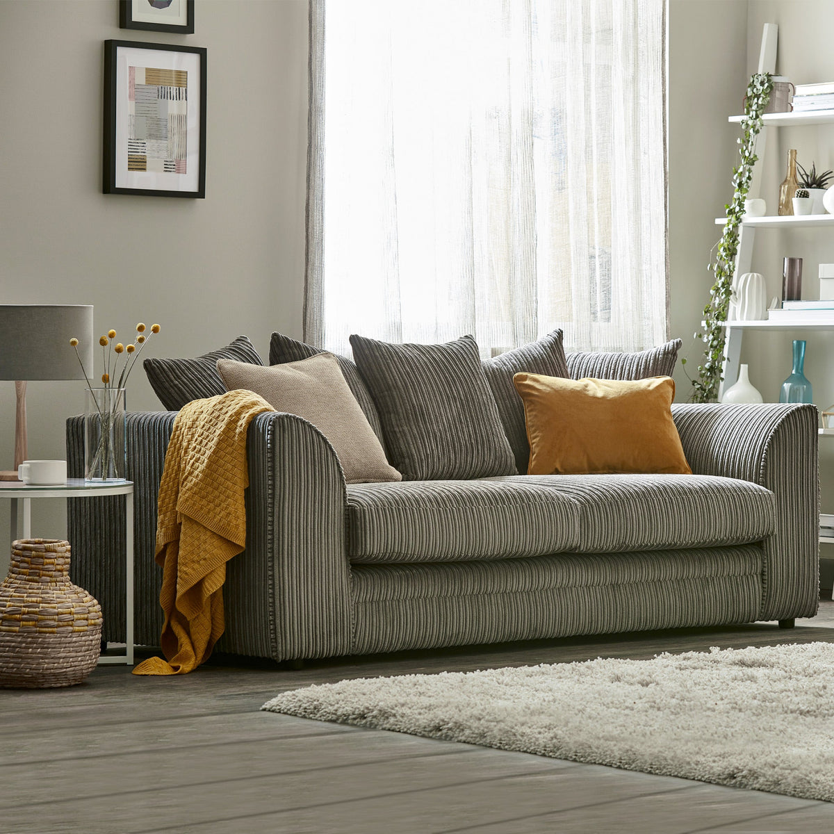Bletchley Jumbo Cord 3 Seater Sofa