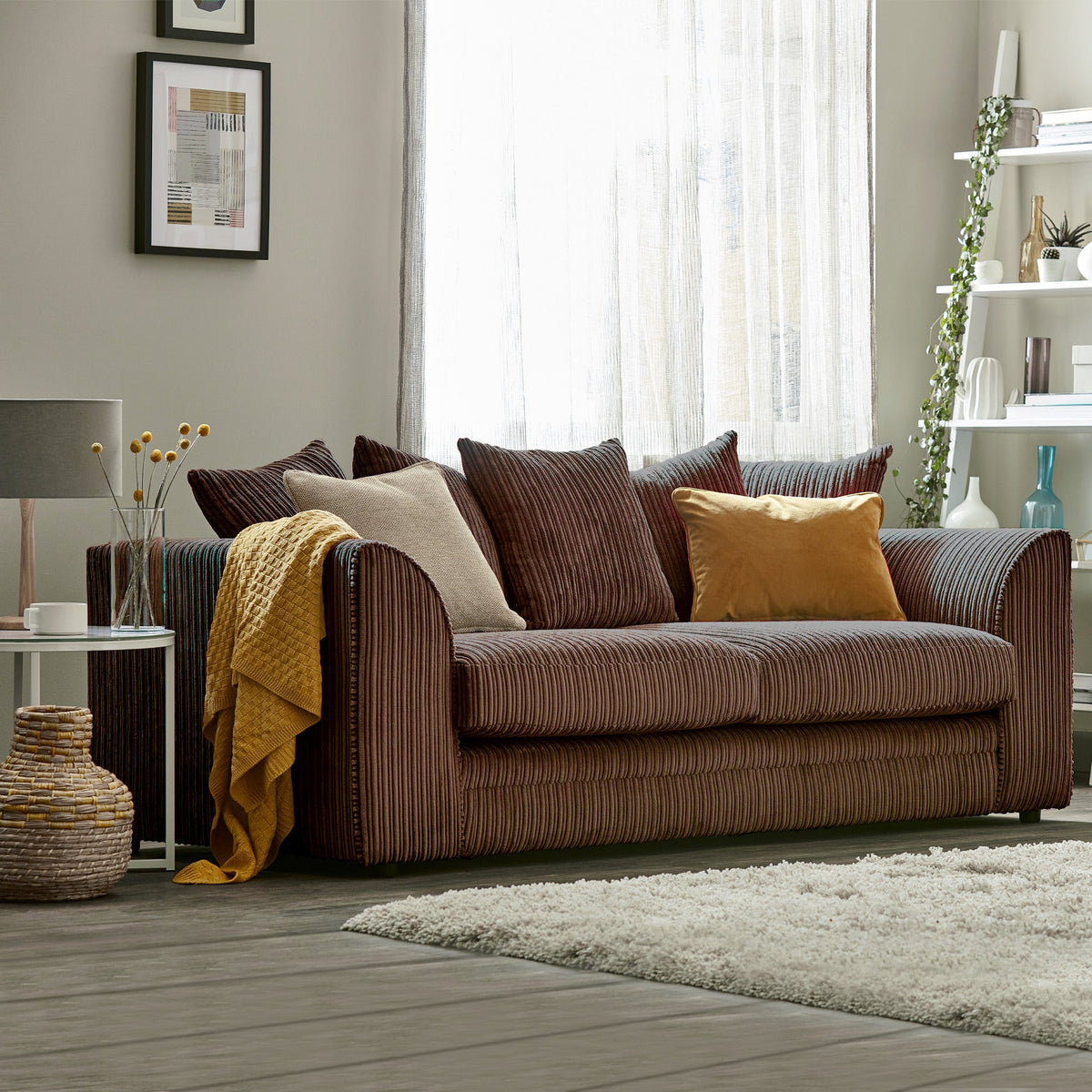 Bletchley Jumbo Cord 3 Seater Sofa