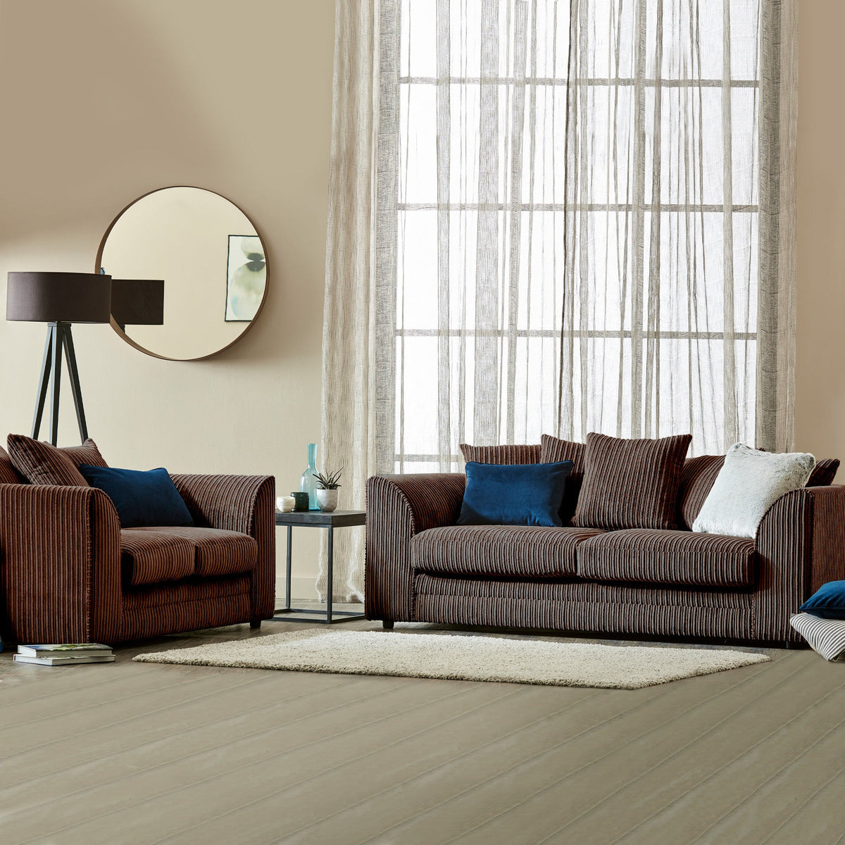 Bletchley Jumbo Cord 3 Seater Sofa