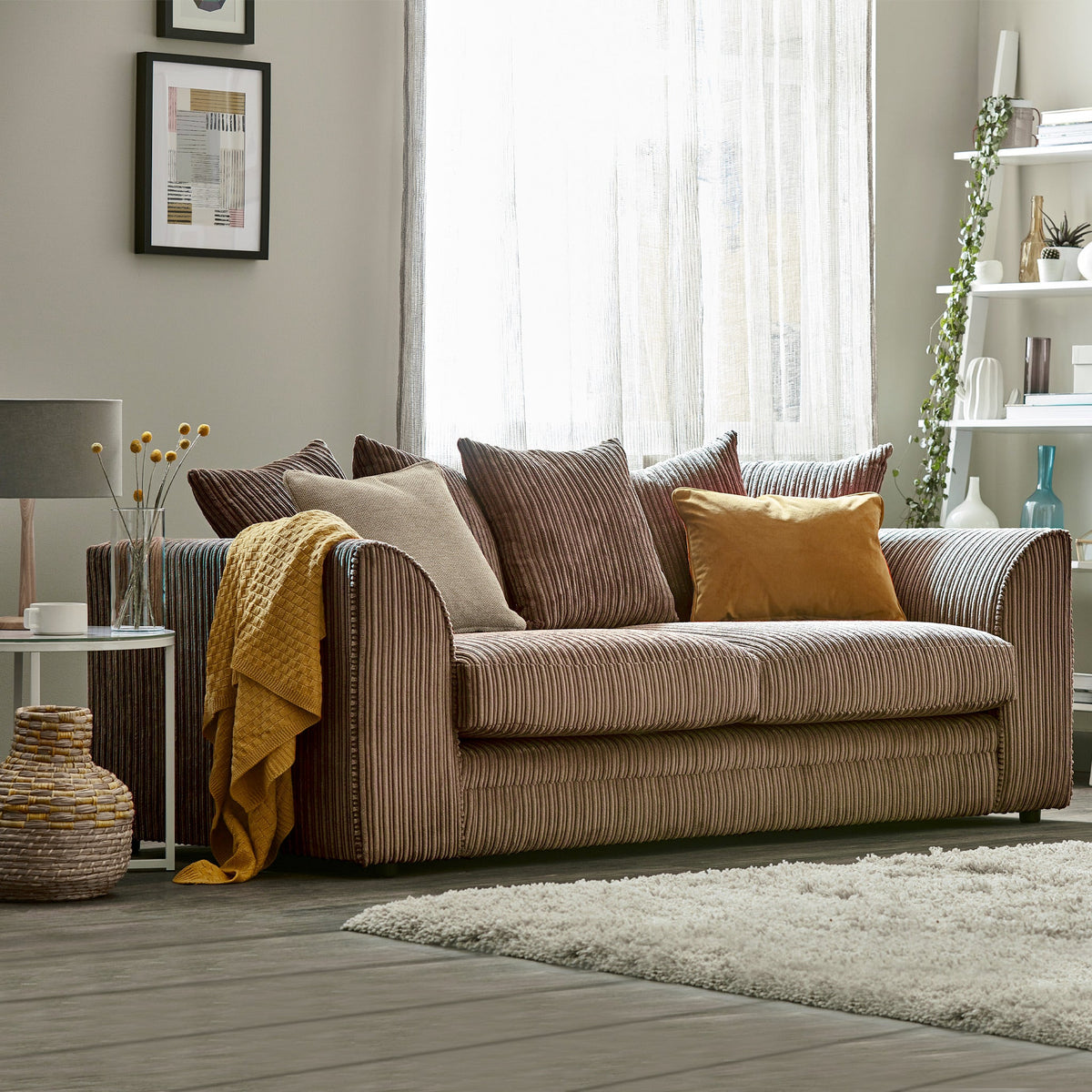 Bletchley Jumbo Cord 3 Seater Sofa