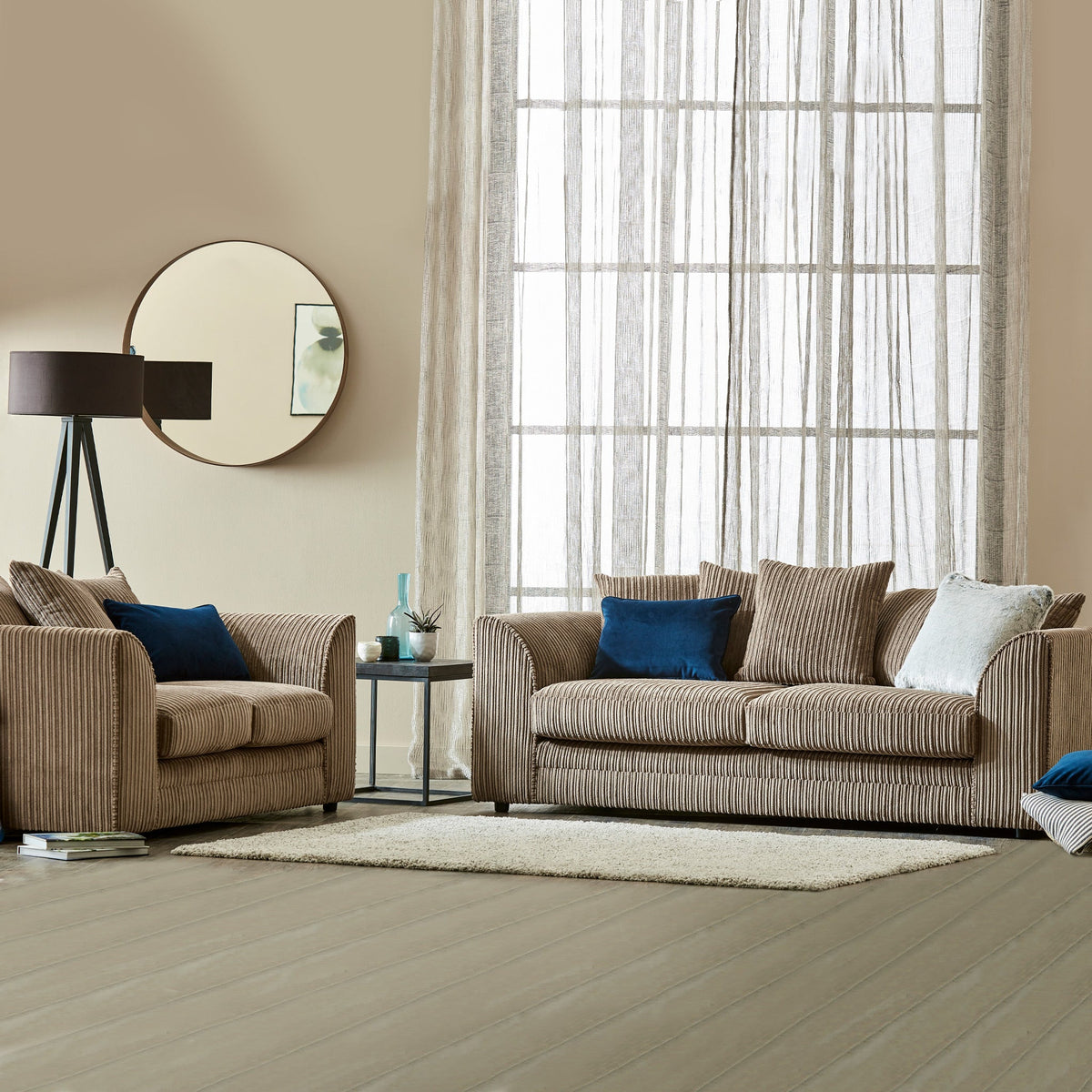 Bletchley Jumbo Cord 3 Seater Sofa