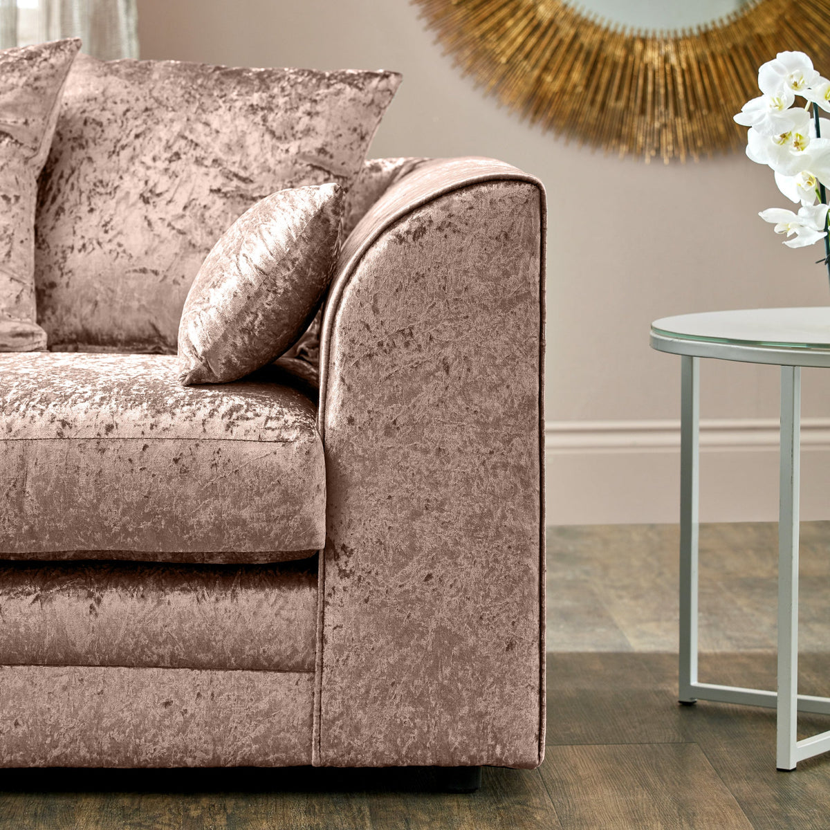 Tamara Crushed Velvet 3 Seater Sofa